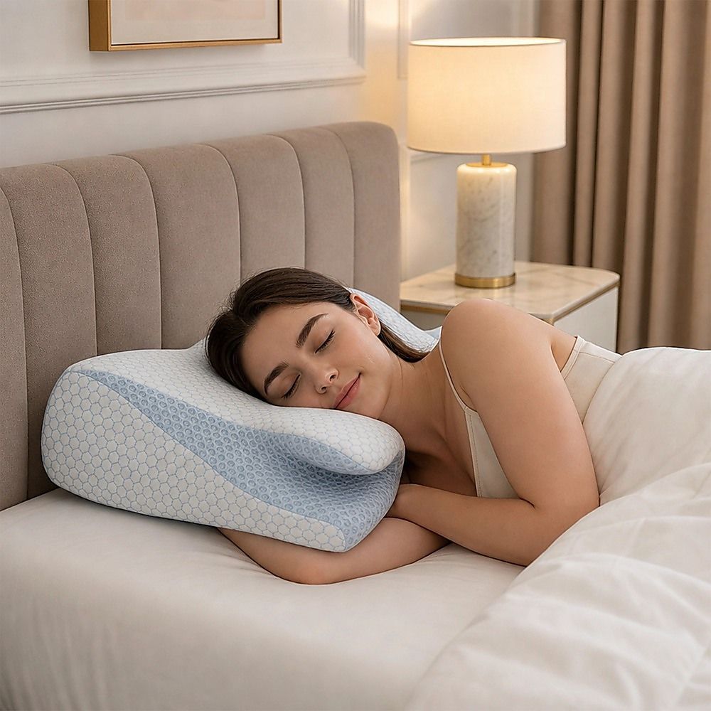 Soft Cervical Pillow for Neck Pain Relief Memory Foam Ergonomic