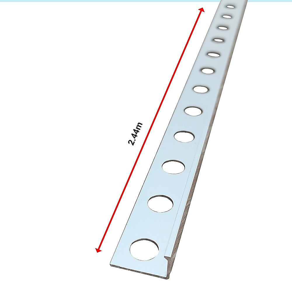Tile Trim 10x Heavy Duty L-Shaped Edge Aluminium 10mm