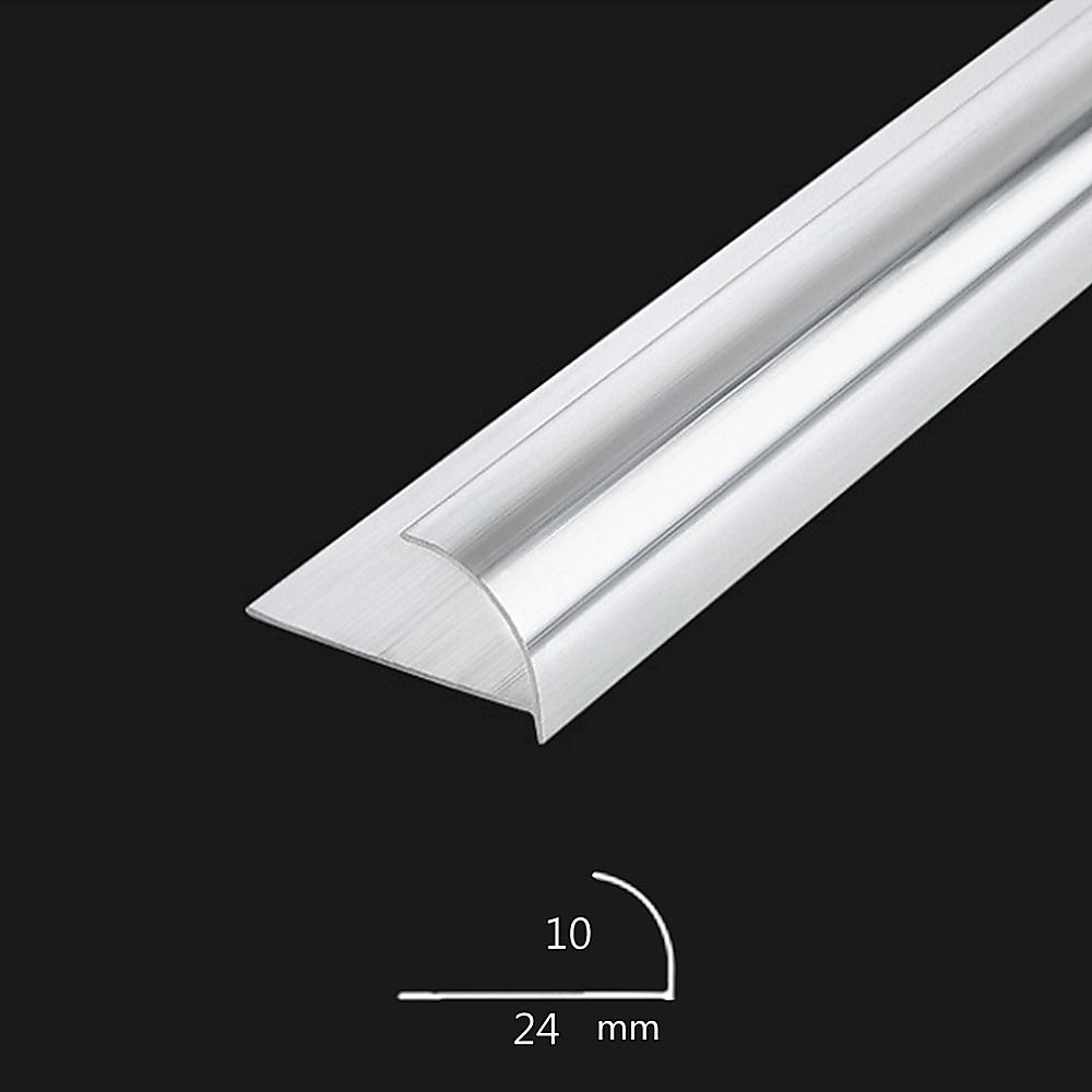 Tile Trim 10x Heavy Duty Round Edge Aluminium 10mm