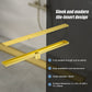 Tile Insert Bathroom Shower Brushed Brass Grate Drain 800mm with Centre Outlet Floor Waste