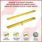 Tile Insert Bathroom Shower Brushed Brass Grate Drain 800mm with Centre Outlet Floor Waste