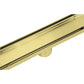 Tile Insert Bathroom Shower Brushed Brass Grate Drain 800mm with Centre Outlet Floor Waste
