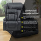 Heated Leather Recliner Massage Chair with USB Port - Lift Function