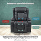 Heated Leather Recliner Massage Chair with USB Port - Lift Function