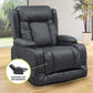 Heated Leather Recliner Massage Chair with USB Port - Lift Function