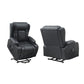 Heated Leather Recliner Massage Chair with USB Port - Lift Function