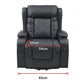 Heated Leather Recliner Massage Chair with USB Port - Lift Function