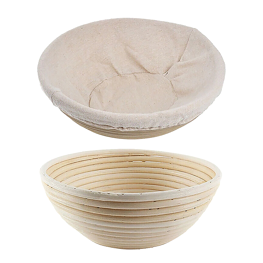 Bread Proofing Set 2 x 9" - Sourdough Bread Making Kit with Round Bowls