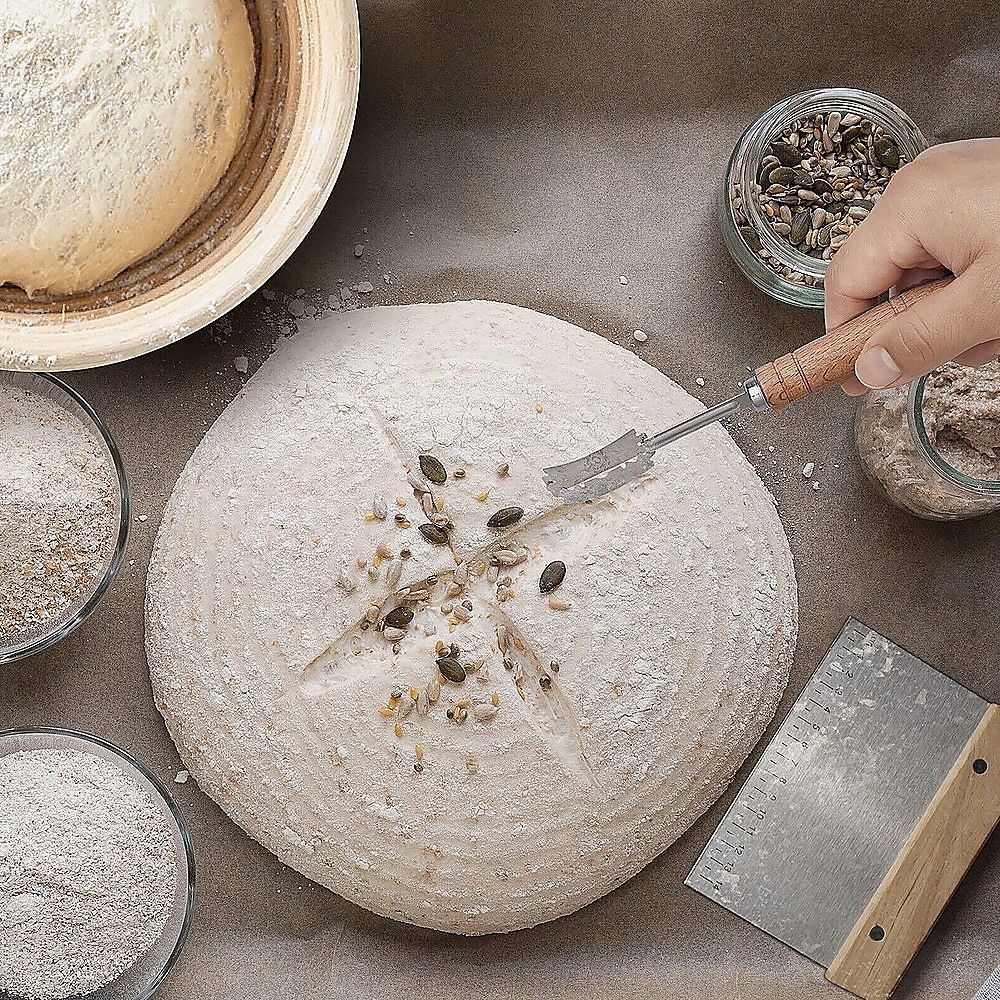 Bread Proofing Set 2 x 9" - Sourdough Bread Making Kit with Round Bowls