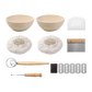Bread Proofing Set 2 x 9" - Sourdough Bread Making Kit with Round Bowls