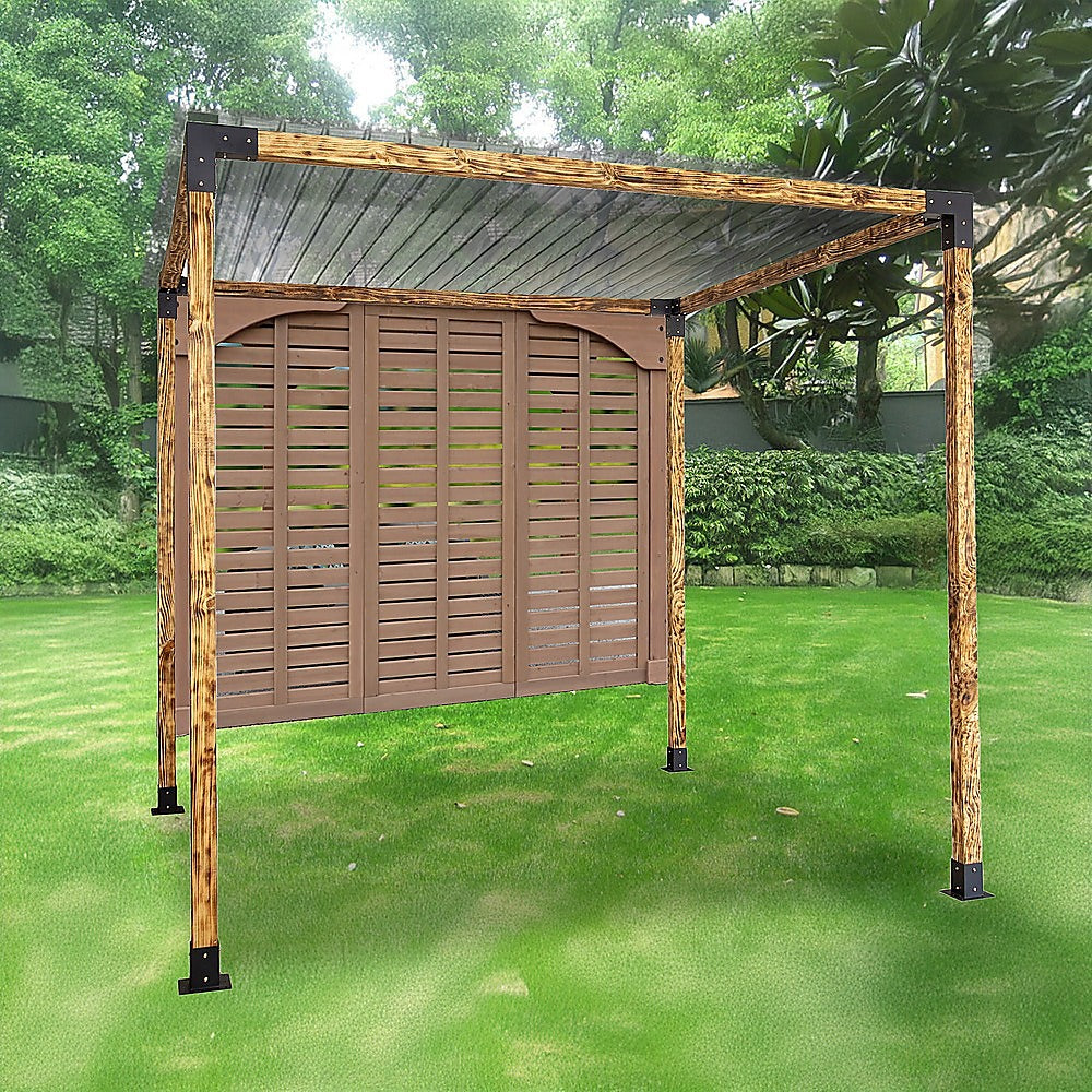 Roof Pergola Gazebo Shed - Matte Black Steel Brackets DIY Kit