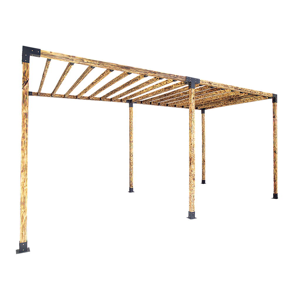 Roof Pergola Gazebo Shed - Matte Black Steel Brackets DIY Kit