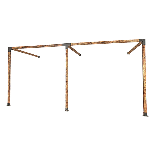 Roof Pergola Gazebo Shed - Matte Black Steel Brackets DIY Kit