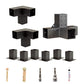 Roof Pergola Gazebo Shed - Matte Black Steel Brackets DIY Kit