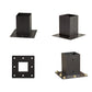 Roof Pergola Gazebo Shed - Matte Black Steel Brackets DIY Kit