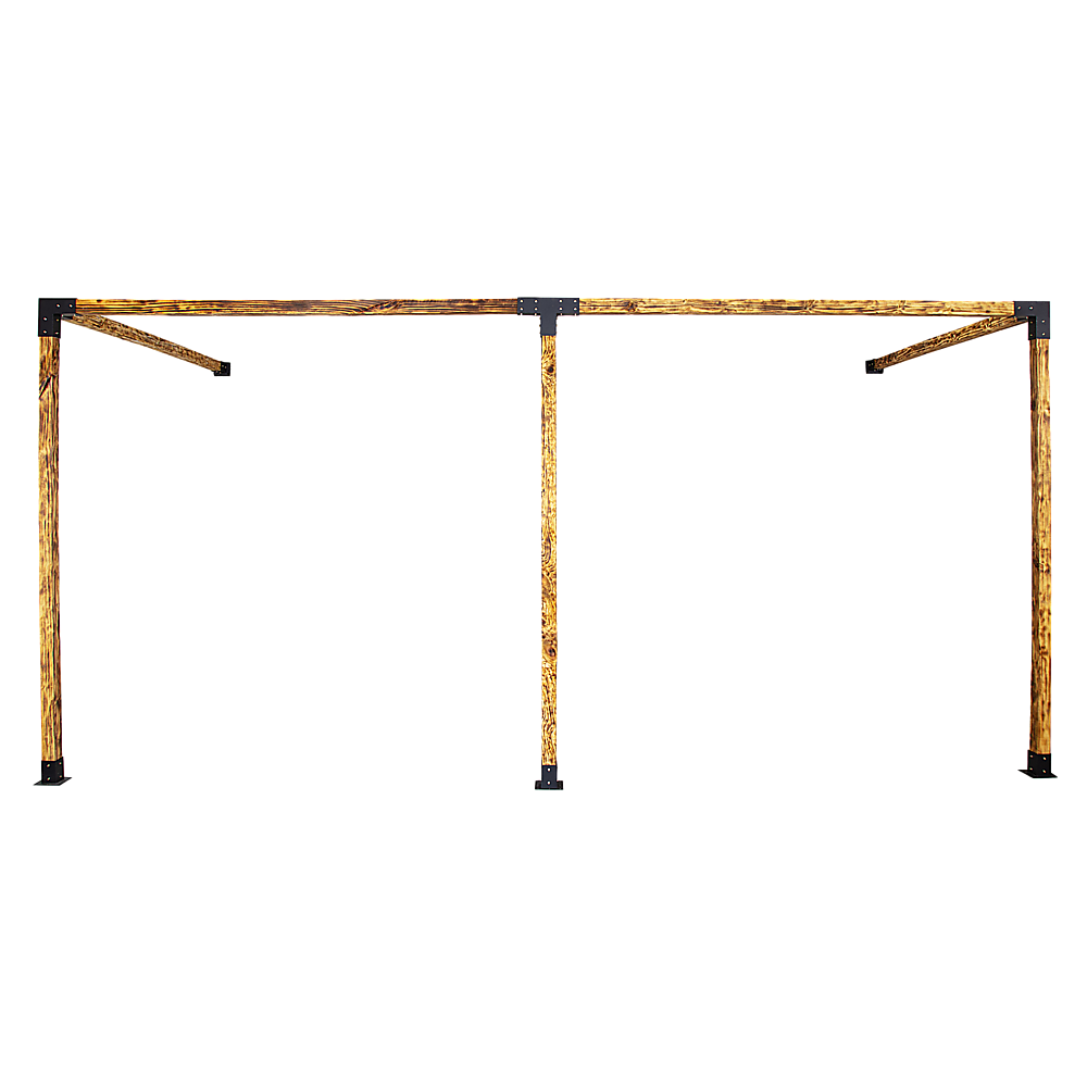 Roof Pergola Gazebo Shed - Matte Black Steel Brackets DIY Kit