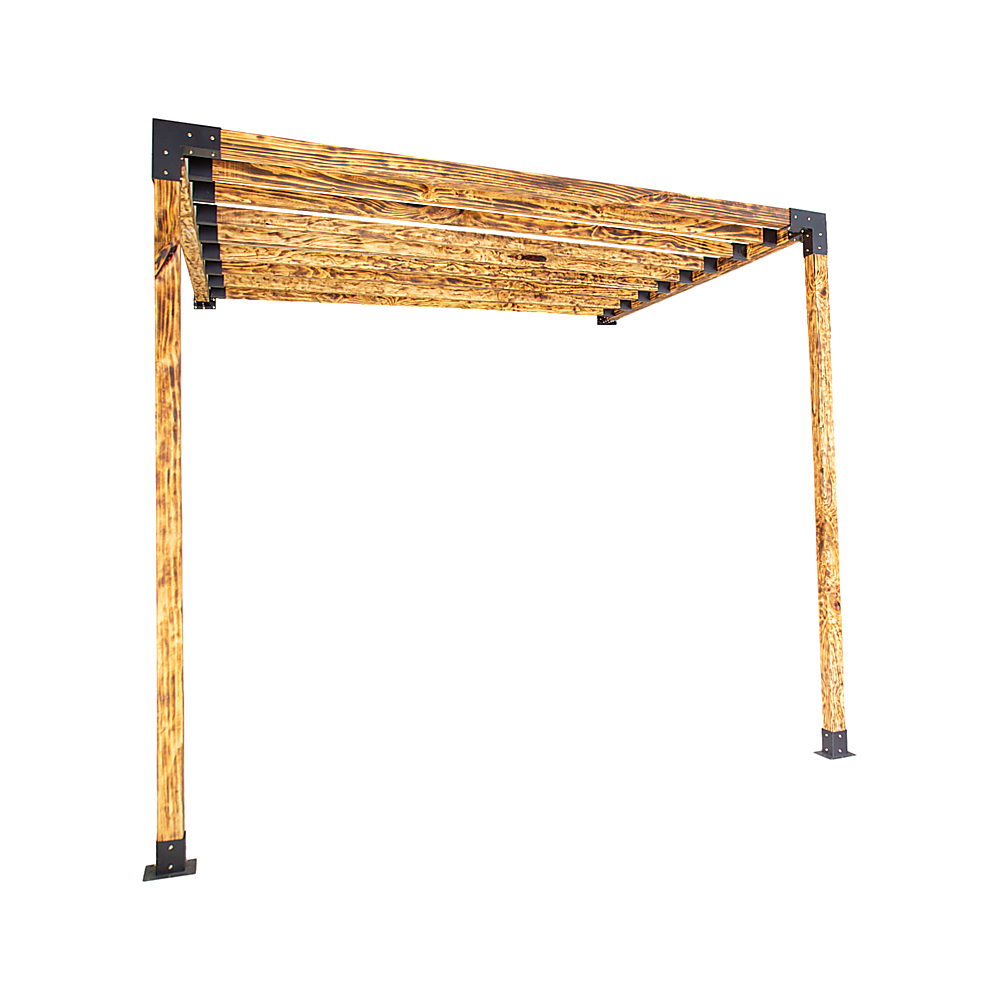 Roof Pergola Gazebo Shed - Matte Black Steel Brackets DIY Kit