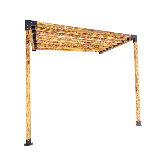 Roof Pergola Gazebo Shed - Matte Black Steel Brackets DIY Kit