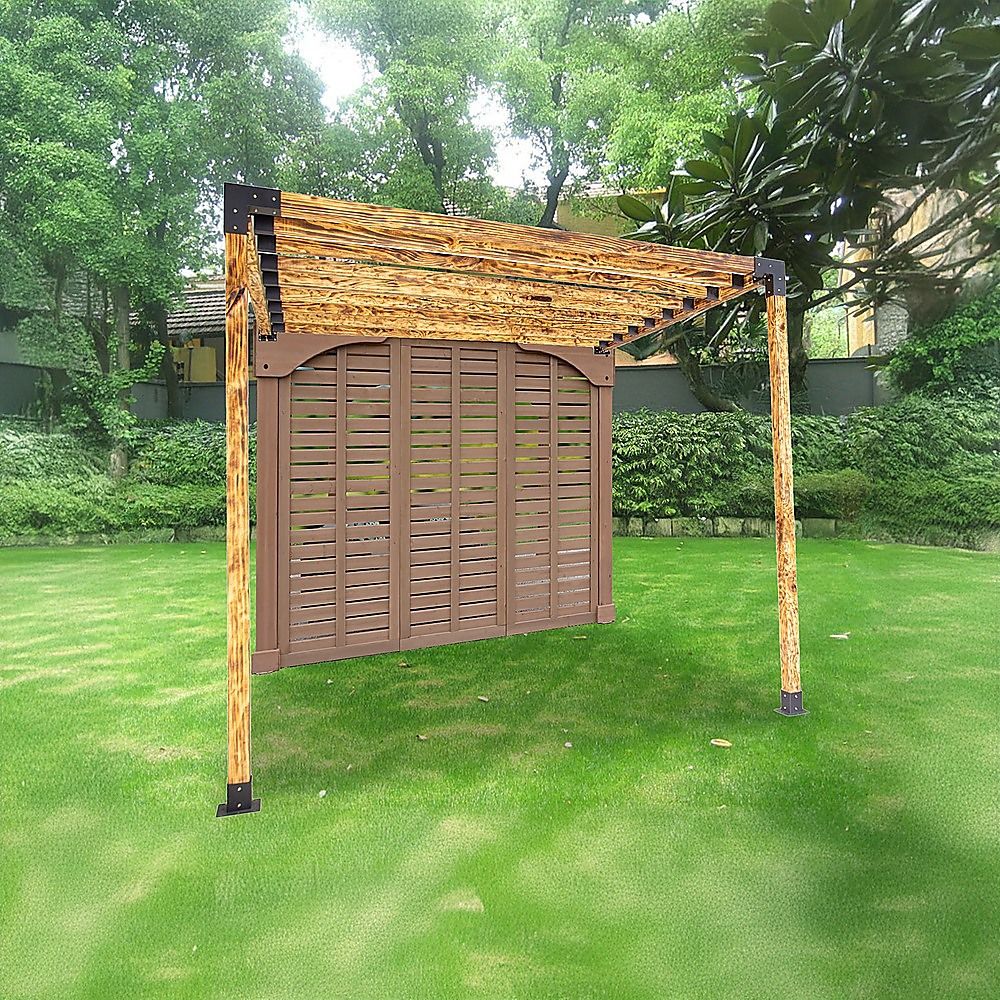 Roof Pergola Gazebo Shed - Matte Black Steel Brackets DIY Kit