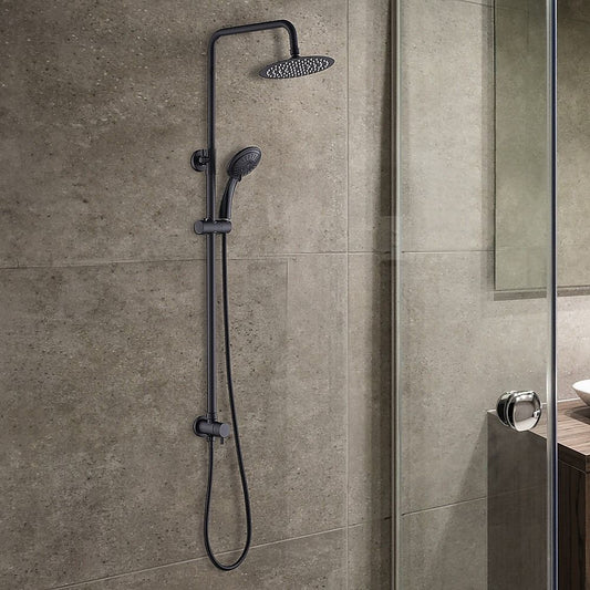 WELS 8" Rain Shower Head Set - Rounded Dual Heads Faucet, High-Pressure Handheld