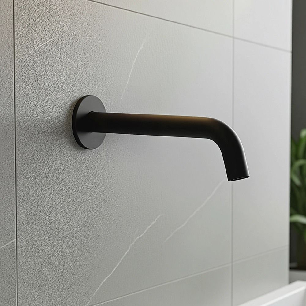 Bath Spout 220mm - Matte Black Finish