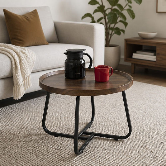 Side Table for Living Room - Round Coffee Table