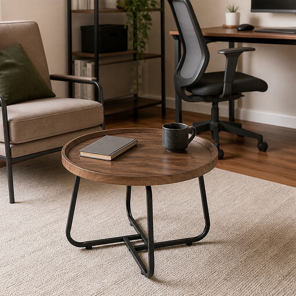 Side Table for Living Room - Round Coffee Table