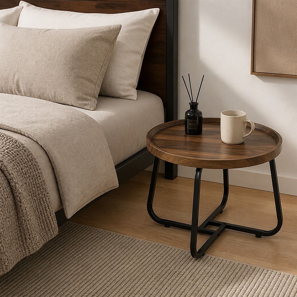 Side Table for Living Room - Round Coffee Table