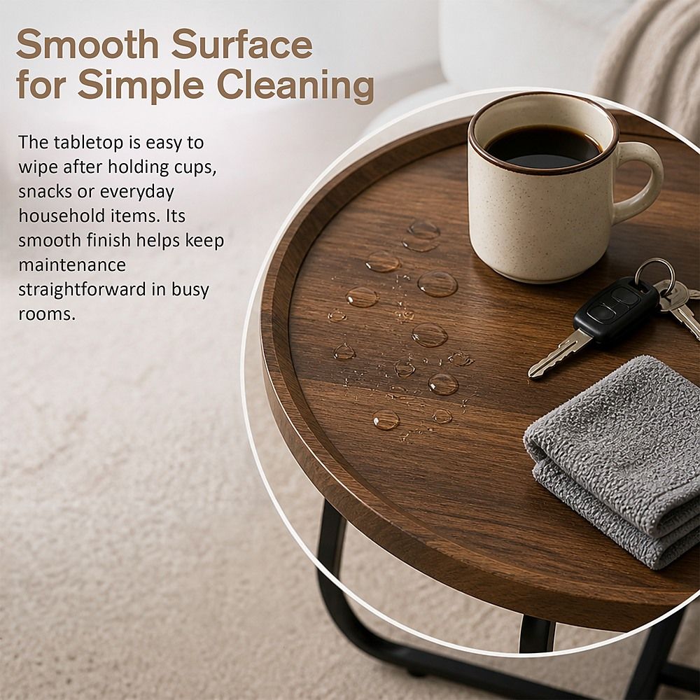 Side Table for Living Room - Round Coffee Table