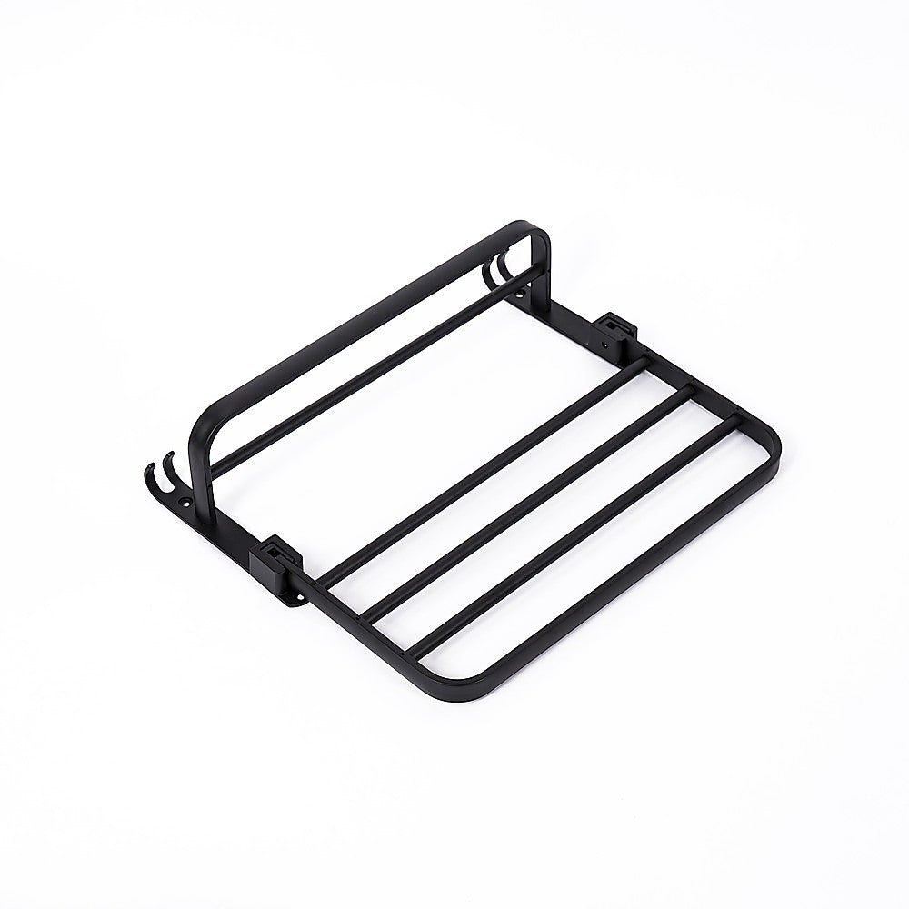 Towel Rack Folding Holder with Hook Accessories Wall Hanger Aluminium Bar Shelf