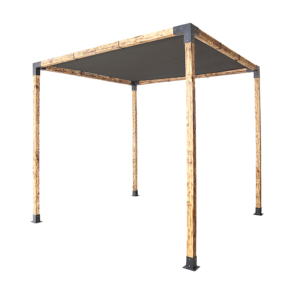 Roof Pergola Gazebo Shed Matte Black Steel Brackets and Black Screen DIY Kits