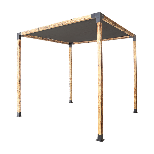 Roof Pergola Gazebo Shed Matte Black Steel Brackets and Black Screen DIY Kits