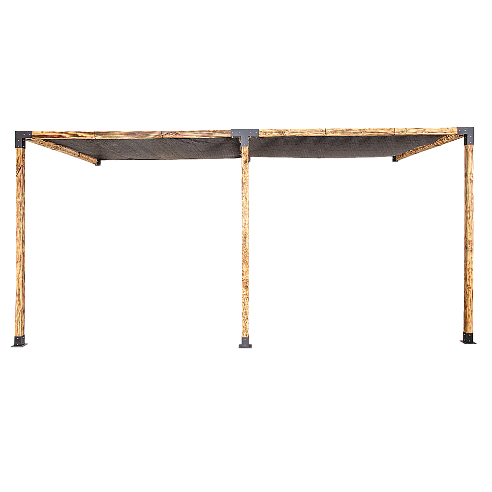 Roof Pergola Gazebo Shed - Matte Black Steel Brackets & Black Screens DIY Kit
