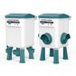 Chicken Feeder Water Food Treadle Poultry Feeder - 12KG Capacity, 11L