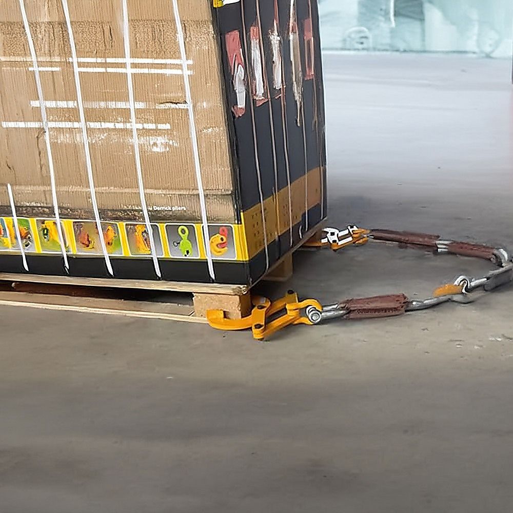 Steel Single Scissor Pallet Puller Clamp - 1 Ton Capacity Pallet Grabber