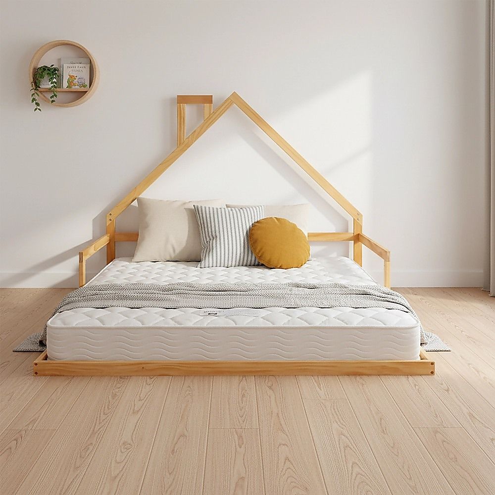 Pine Wood Floor Bed House Frame - Kids & Toddlers