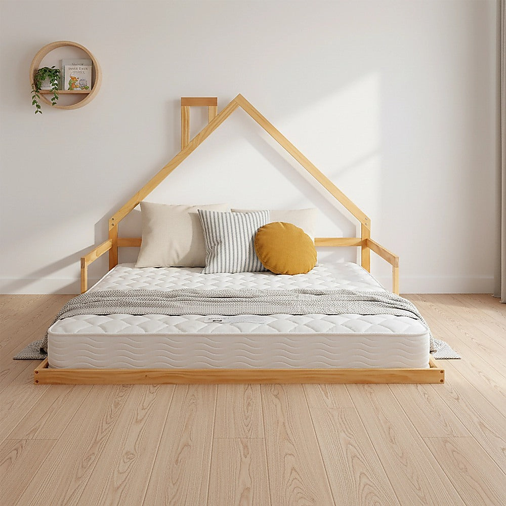 Pine Wood Floor Bed House Frame - Kids & Toddlers