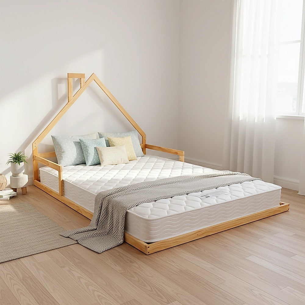 Pine Wood Floor Bed House Frame - Kids & Toddlers