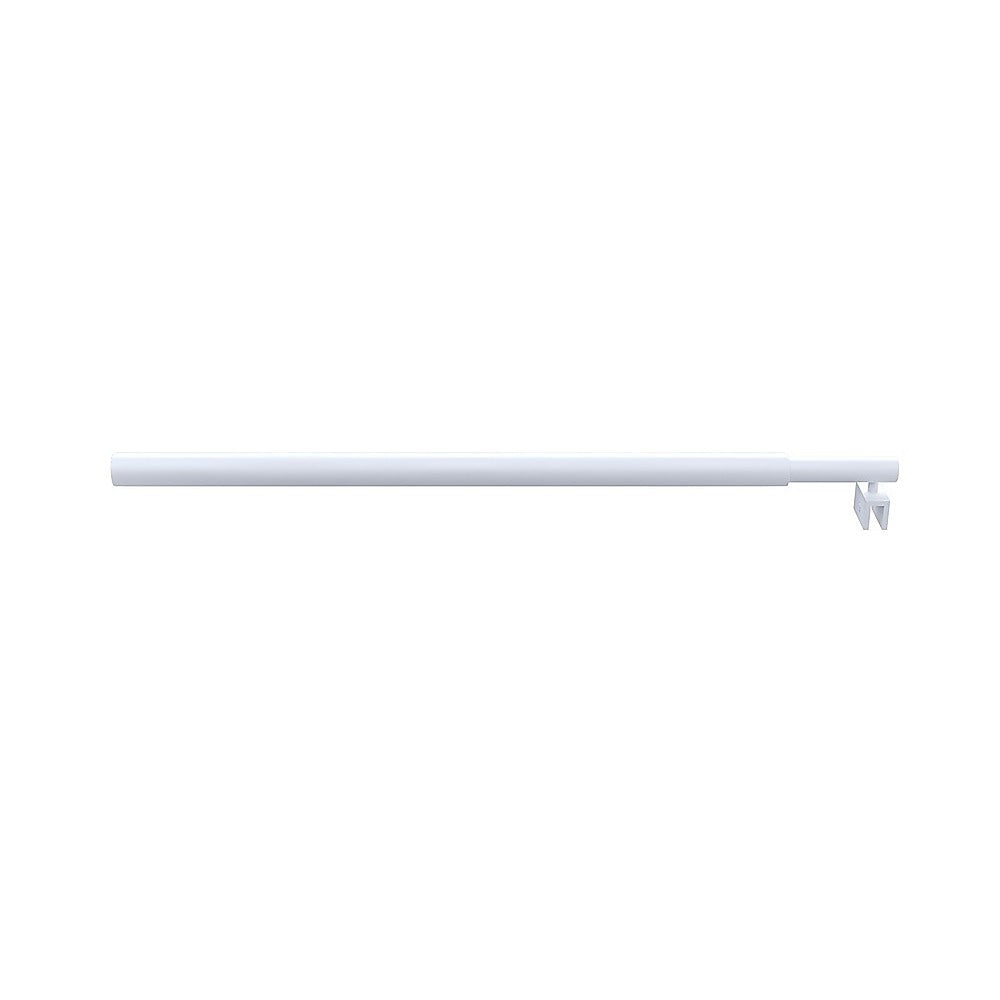 100cm Reeded Glass Shower Screen with White Wall Channel and Round Pole