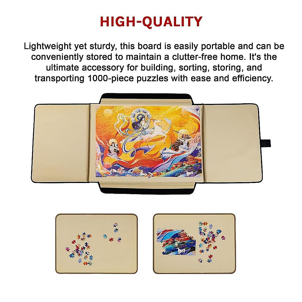 Portable Jigsaw 1000 Pieces Board Puzzle Storage Carry Safe Case Carrier
