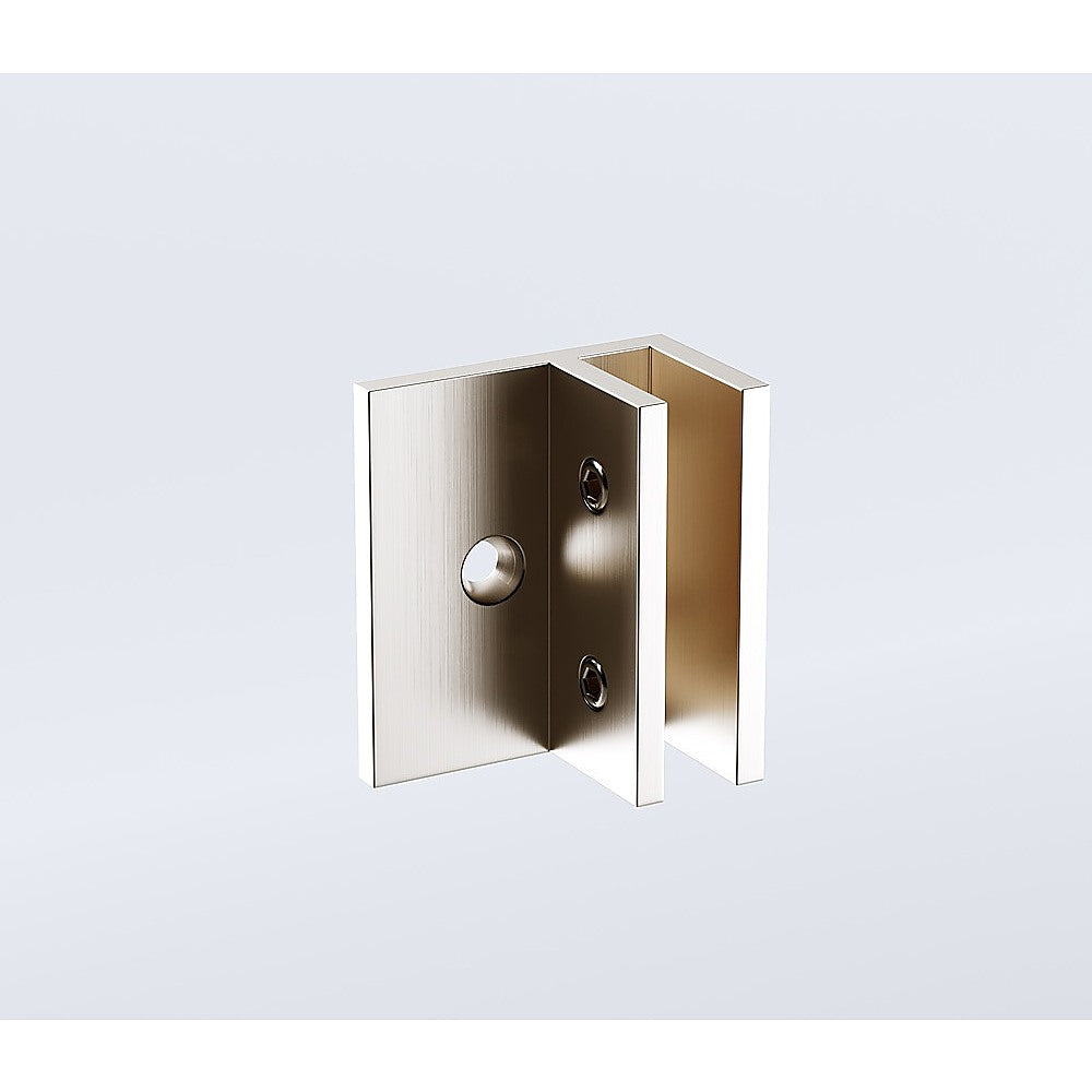 80x210cm Glass Shower Screen with Nickel F-Brackets