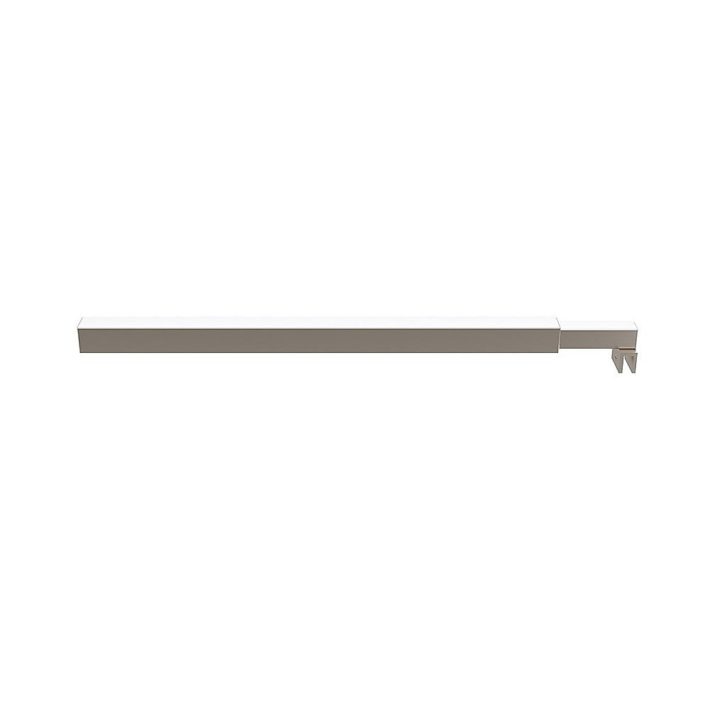 90x210cm Glass Shower Screen with Nickel F-Brackets and Square Pole