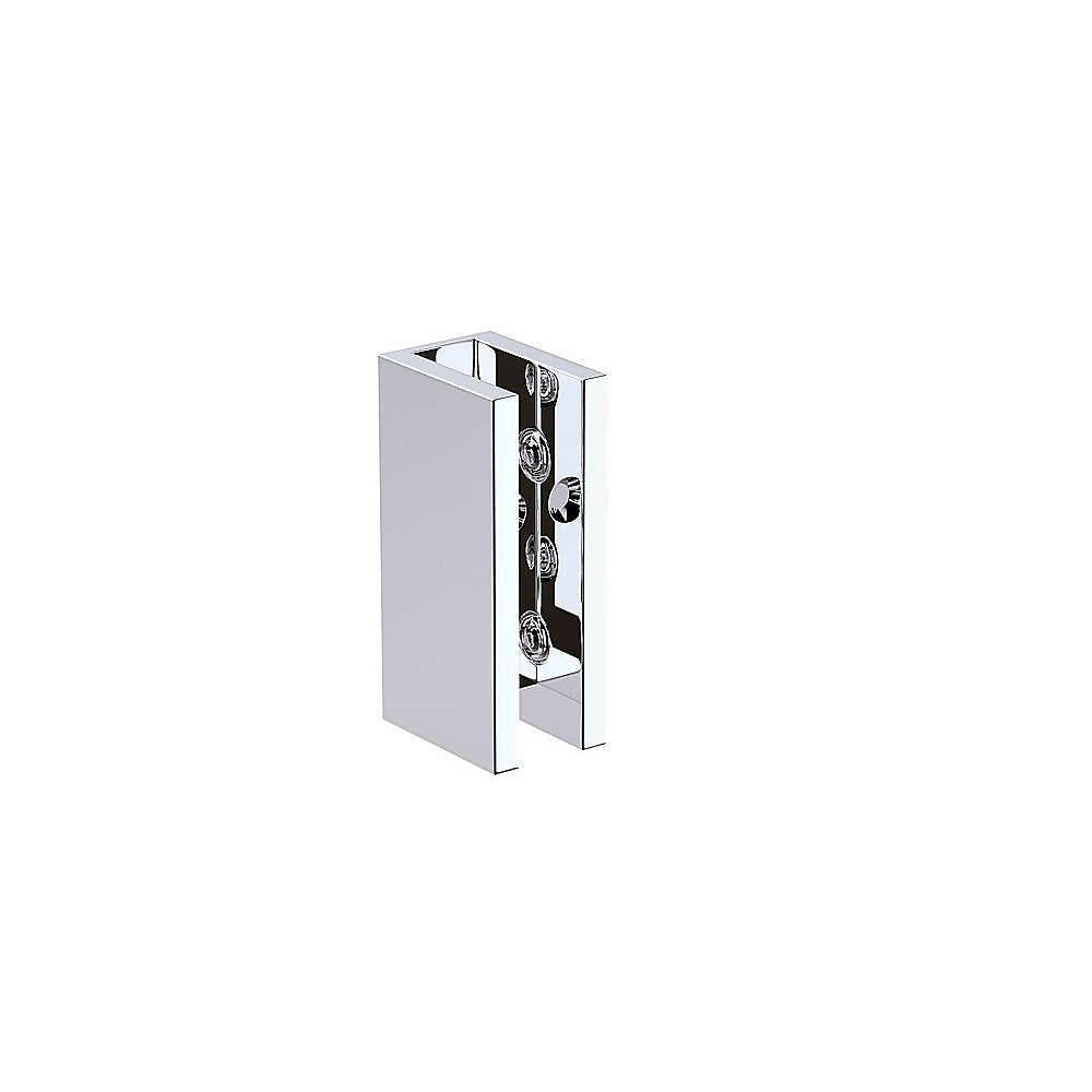 100x200cm Glass Shower Screen with Chrome Wall U-Brackets