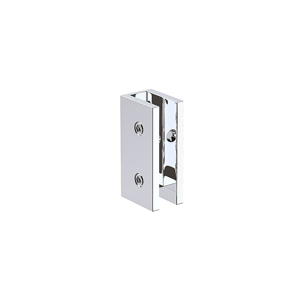 100x200cm Glass Shower Screen with Chrome Wall & Floor U Brackets