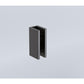 100x200cm Glass Shower Screen with Black Wall & Floor U Brackets