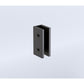 100x200cm Glass Shower Screen with Black Wall & Floor U Brackets