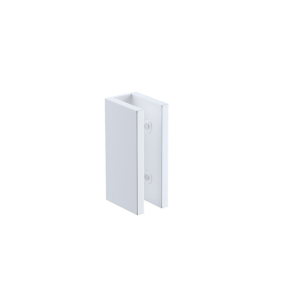 100x200cm Glass Shower Screen with White Wall & Floor U Brackets