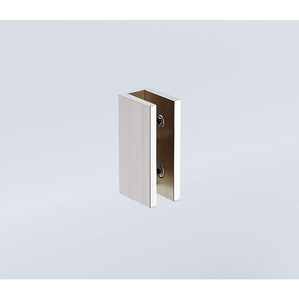 100x200cm Glass Shower Screen with Nickel Wall U-Brackets