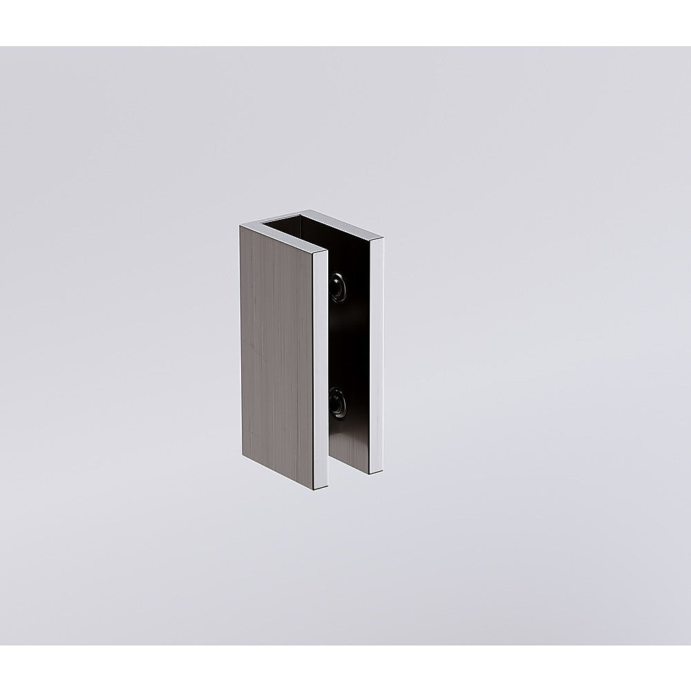100x200cm Glass Shower Screen with Gunmetal Wall & Floor U Brackets