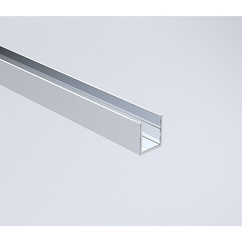 100x200cm Glass Shower Screen with Chrome Wall Channel